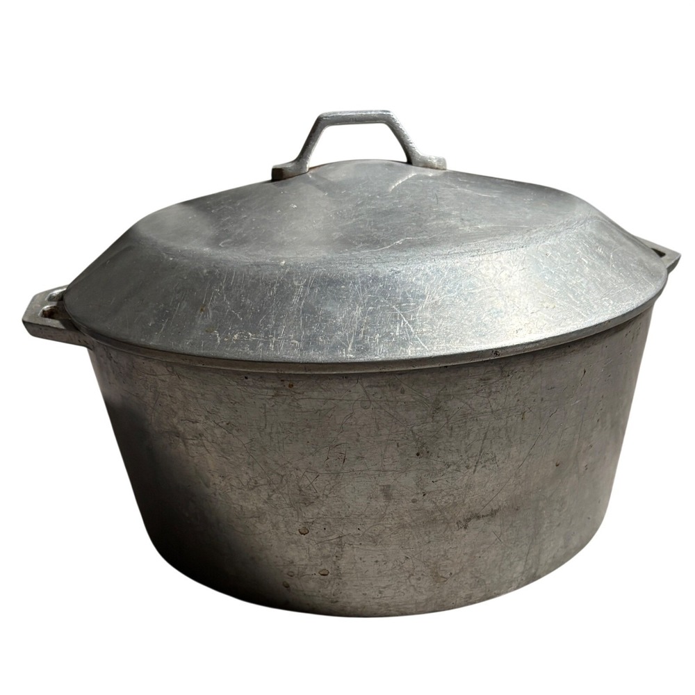 Vintage Super Maid Cast Aluminum Dutch Oven Self Basting Lid Steamer Insert